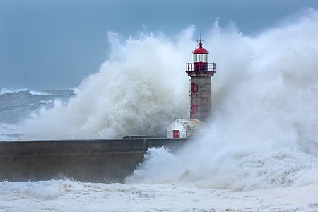 Farol do Felgueiras (Leuchtturm von Felgueiras) in Porto, Portugal