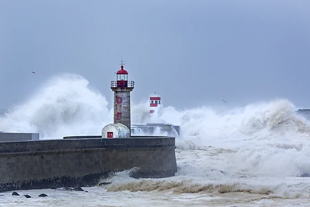 Farol do Felgueiras (Leuchtturm von Felgueiras) in Porto, Portugal