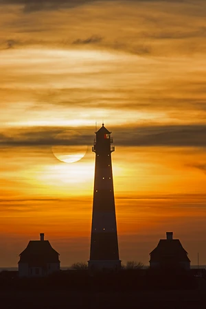 Leuchtturm Westerheversand, Westerhever, Eiderstedt, Nordfriesland, Schleswig-Holstein, Deutschland