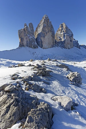 Drei Zinnen, Nordwände, Sextner Dolomiten, Südtirol, Trentino-Alto Adige, Italien