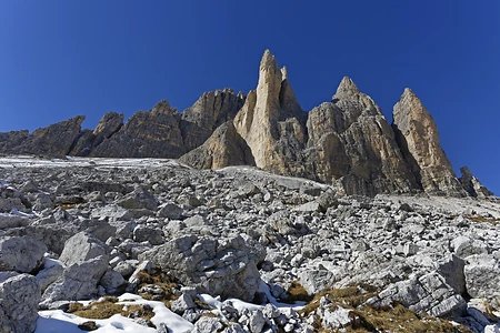 Drei Zinnen, Hochpustertall, Sexten, Provinz Südtirol, Trentino-Südtirol, Italien